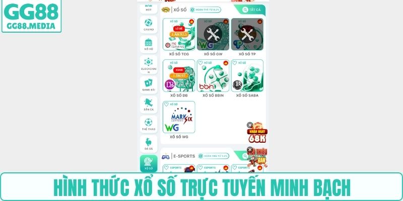 Hình thức xổ số trực tuyến minh bạch