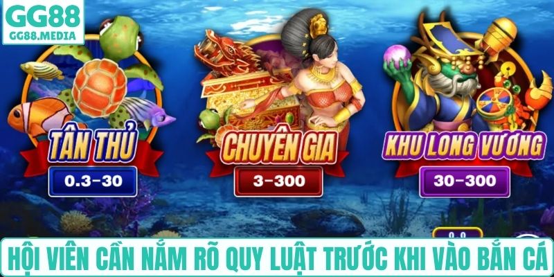Hội viên cần nắm rõ quy luật trước khi vào bắn cá