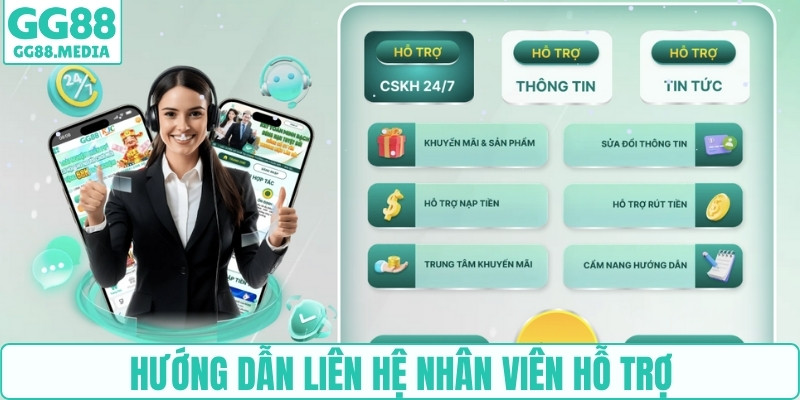 Hướng dẫn liên hệ nhân viên hỗ trợ